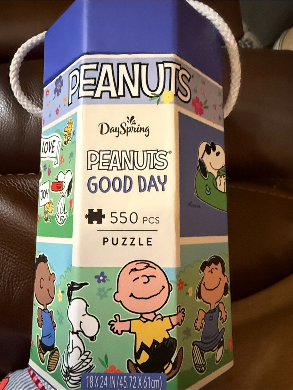 Peanuts "Good Day" 550-Piece Puzzle Tin - Blue/Green brand new